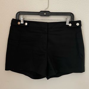 Zara: Black 12in Shorts with Gold Buttons (Excellent Condition)